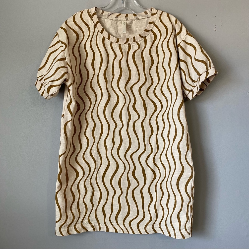 Rylee + Cru Jersey Shirt Dress in Wave